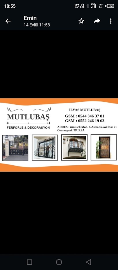 Mutlubaş Ferforje & Panel Çit Sistemleri — Bursa Metal İşleme